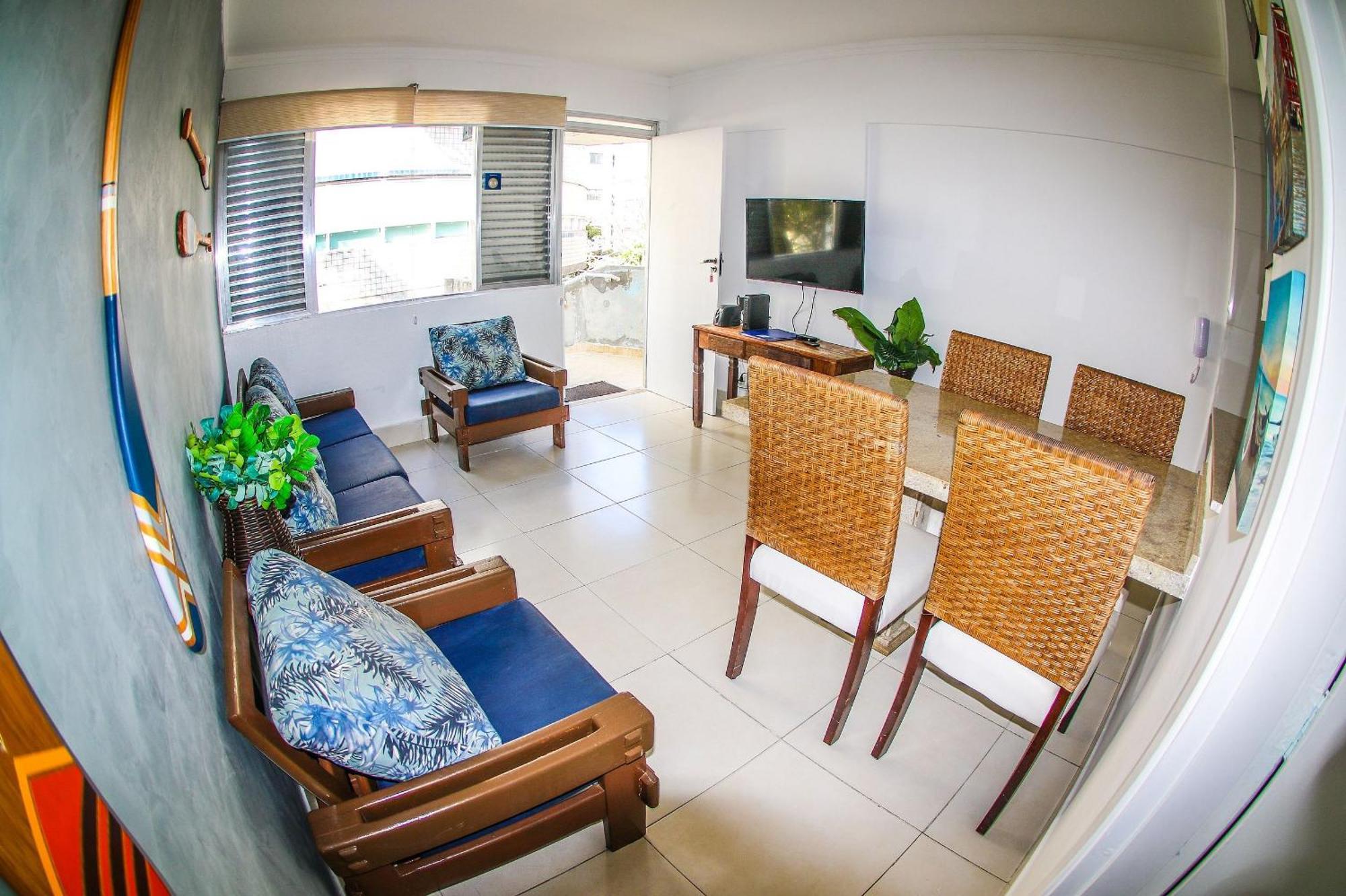 5E-Pe Na Areia Da Praia Do Tombo, 2 Quartos, Ar Cond, 2 Banheiros,2 Vagas+Roupas De Cama Guarujá Eksteriør bilde
