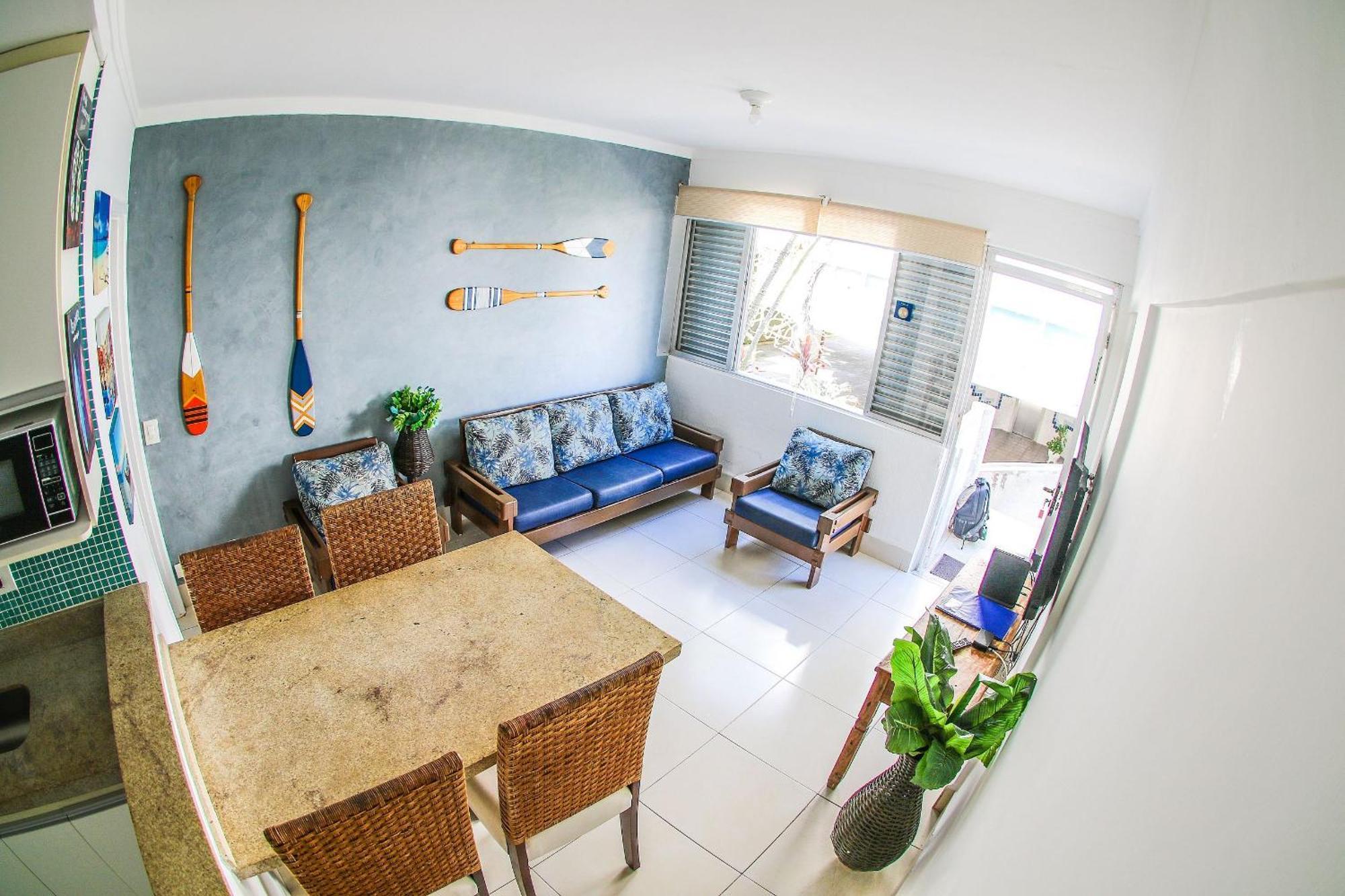 5E-Pe Na Areia Da Praia Do Tombo, 2 Quartos, Ar Cond, 2 Banheiros,2 Vagas+Roupas De Cama Guarujá Eksteriør bilde